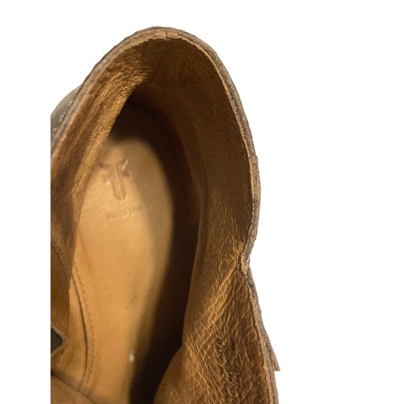 Frye Women's Zippered Ankle Boots‎ Size Brown Leather Size 7M - Picture 10 of 13